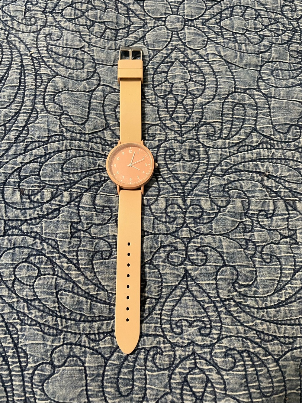 Minimalist Pink Silicone Strap Watch